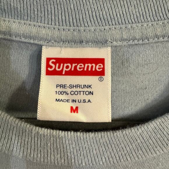 Supreme King of New York Tee Light Blue Streetwear USA Made Size Medium - Picture 5 of 6